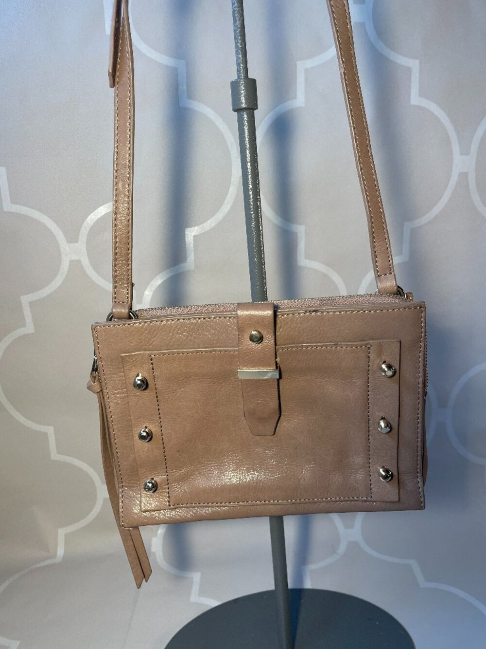 Botkier Warren City Leather Crossbody Bag Studded Designer Shoulder Purse